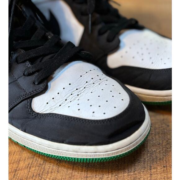 Nike Air Jordan 1 Retro Mid SE Oakland Shoes Sneakers Green Yellow Mens Size 13 - Picture 8 of 16